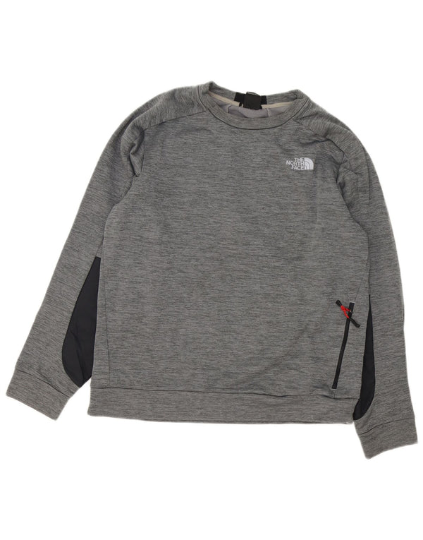 The North Face Herren-Sweatshirt-Pullover, großes graues Colourblock-Polyester