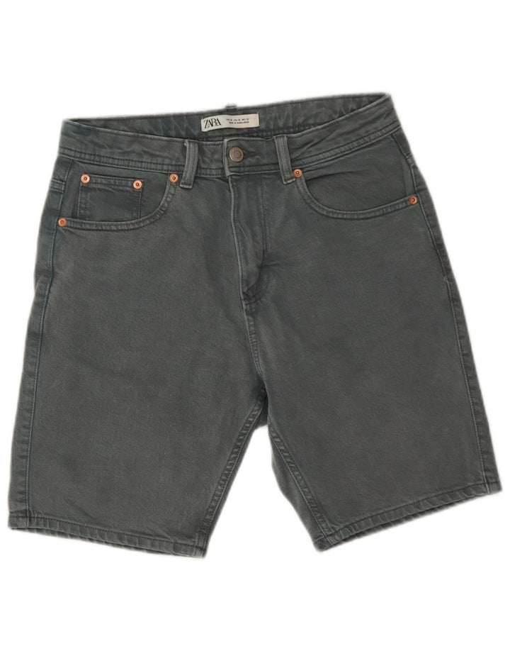 Zara Herren Jeansshorts EU 38 Small W30 Blaue Baumwolle