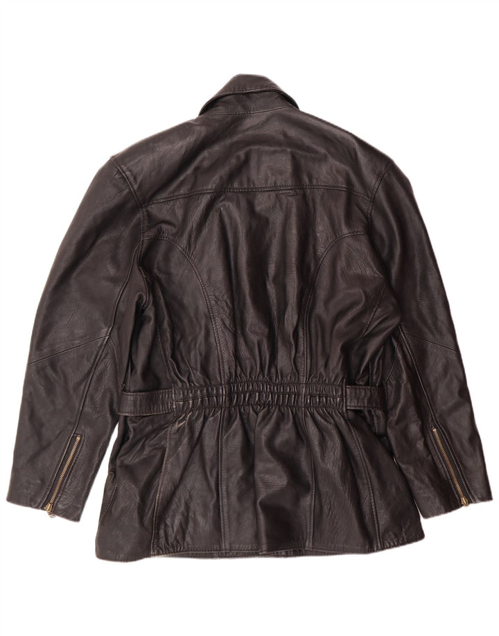 Vintage Damen Lederjacke IT 46 Großes schwarzes Leder