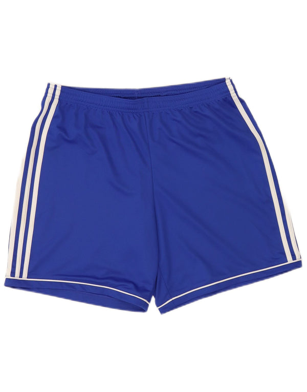 Adidas Damen Climalite Sport Shorts UK 16/18 Large Blau Polyester Comics