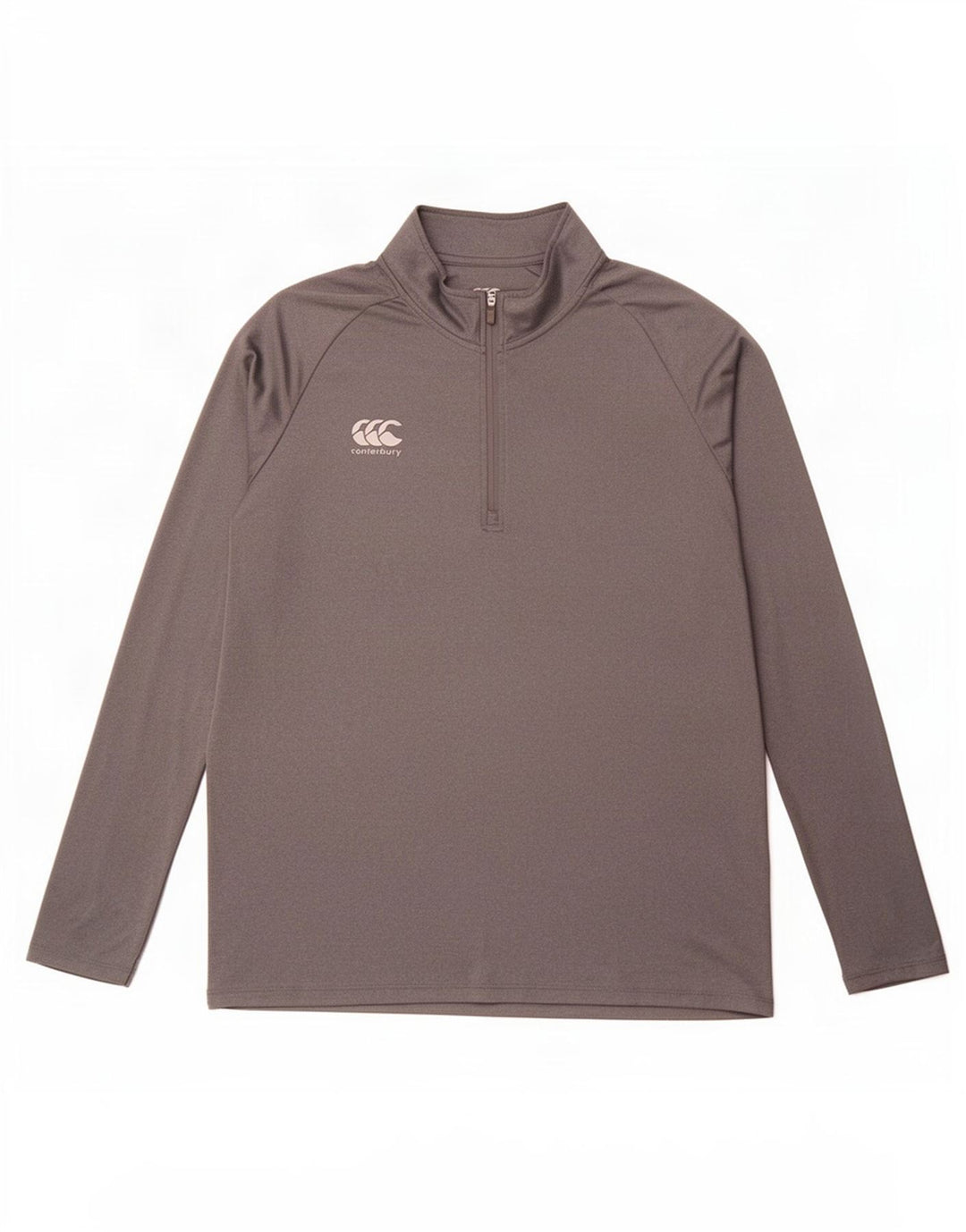 Canterbury Herren-Pullover-Trainingsanzugoberteil mit Reißverschluss am Hals, großes graues Polyester