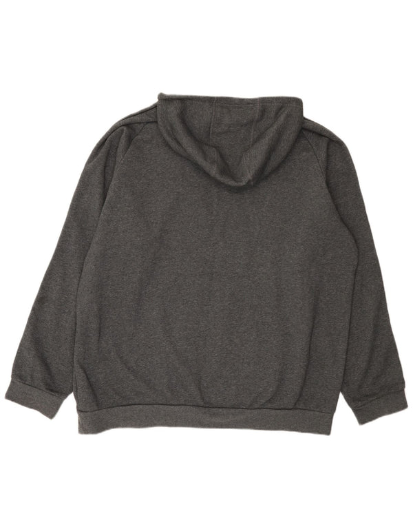 Adidas Herren Kapuzenpullover 2XL Grau Baumwolle