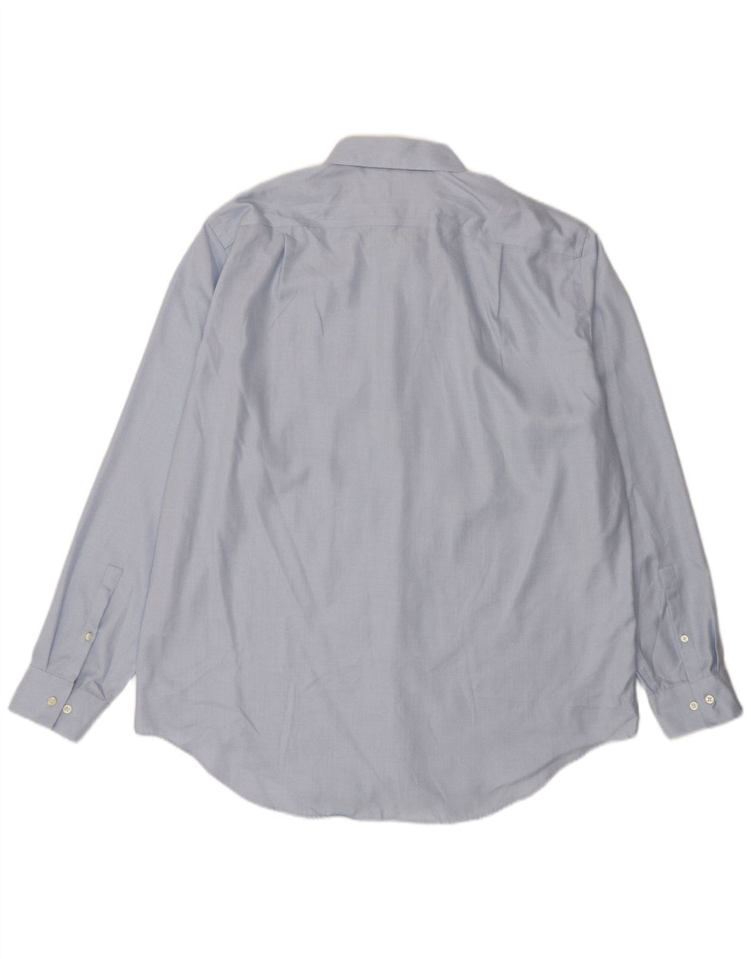 Calvin Klein Herren NON - IRON Slim Hemd Größe 18 2XL Blaue Baumwolle