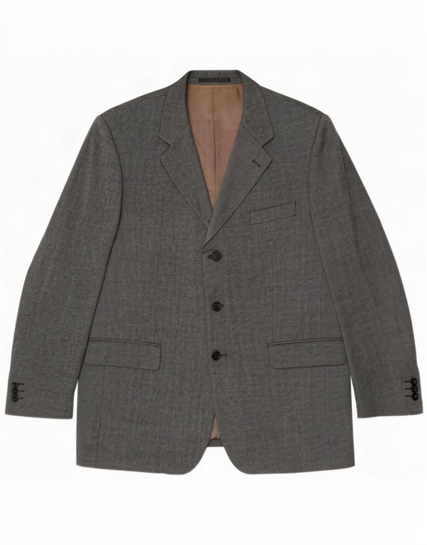 Wellington Herren-Blazer mit 3 Knöpfen, UK 46 3XL, graue Wolle