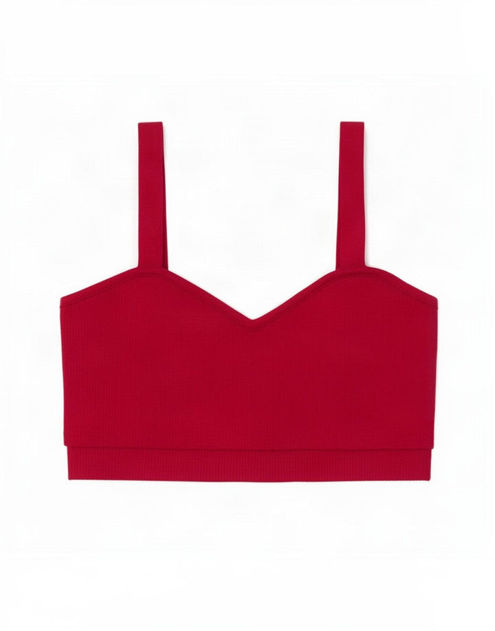 Zara Damen Strick-Crop-Top UK 12 Mittelrosa Nylon
