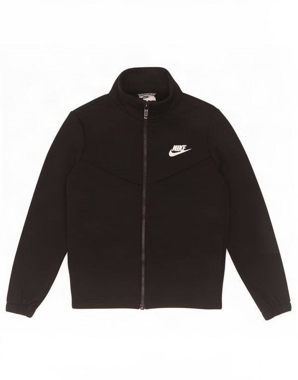 Nike Jungen-Trainingsanzugoberteil mit Grafik, 8–9 Jahre, Größe S, Schwarz, Polyester