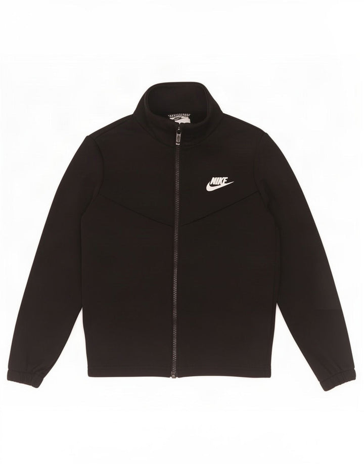 Nike Jungen-Trainingsanzugoberteil mit Grafik, 8–9 Jahre, Größe S, Schwarz, Polyester