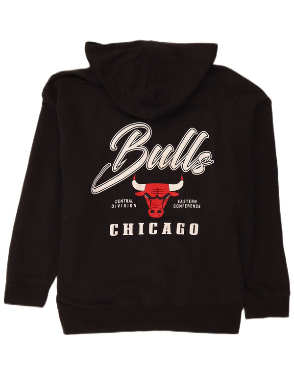 NBA Boys Chicago Bulls Graphic Loose Fit Hoodie Pullover 13–14 Jahre XL Schwarz