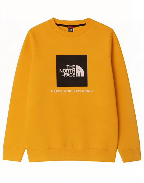 The North Face Womens Graphic Oversized Sweatshirt Pullover UK 6 XS Gelb