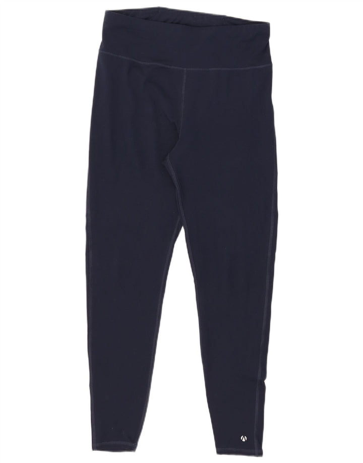 MARKS & SPENCER Damen Leggings UK 12 Medium Marineblau Polyester