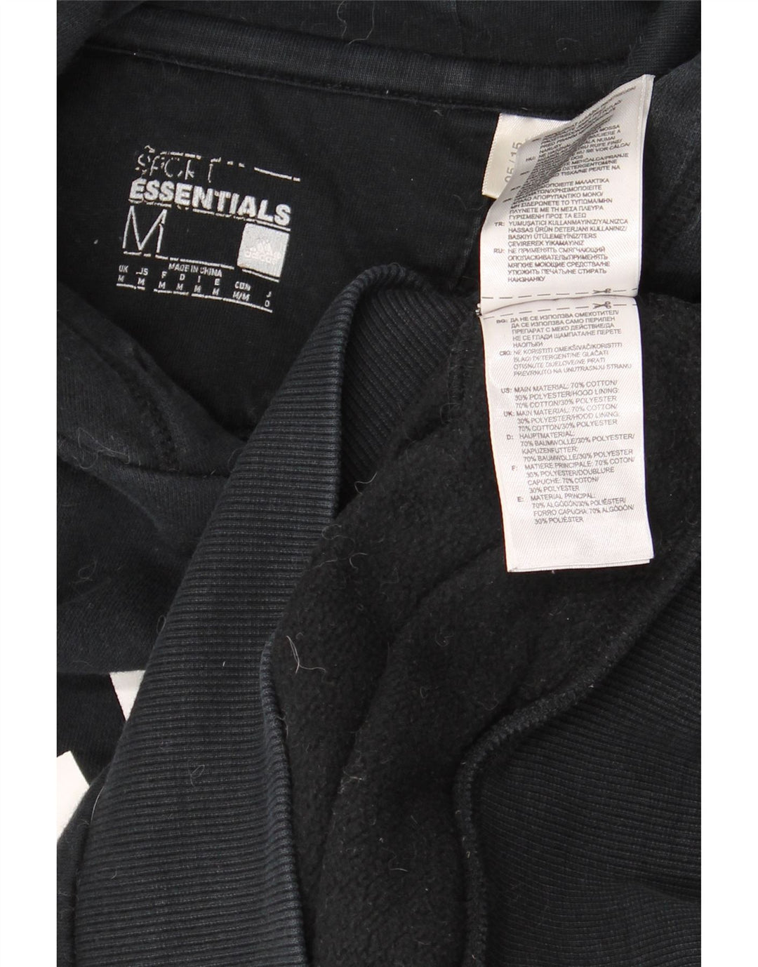 ADIDAS Herren Graphic Hoodie Pullover Mittelschwarze Baumwolle