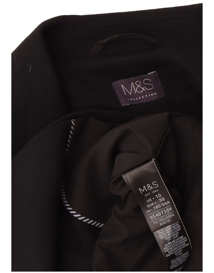 Marks & Spencer Damen-Zweireiher-Blazer, Gr. 10, Größe S, Schwarz