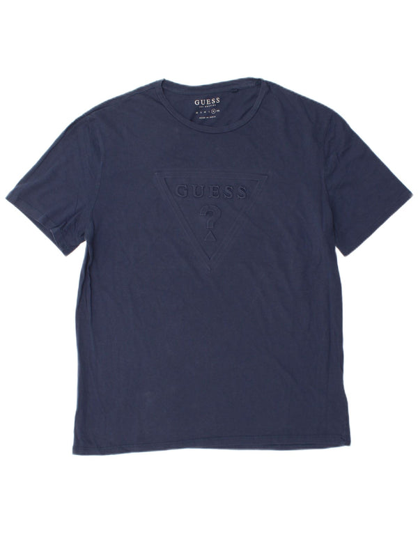 Guess Grafik-T-Shirt für Damen, UK 18, XL, Marineblau, Baumwolle