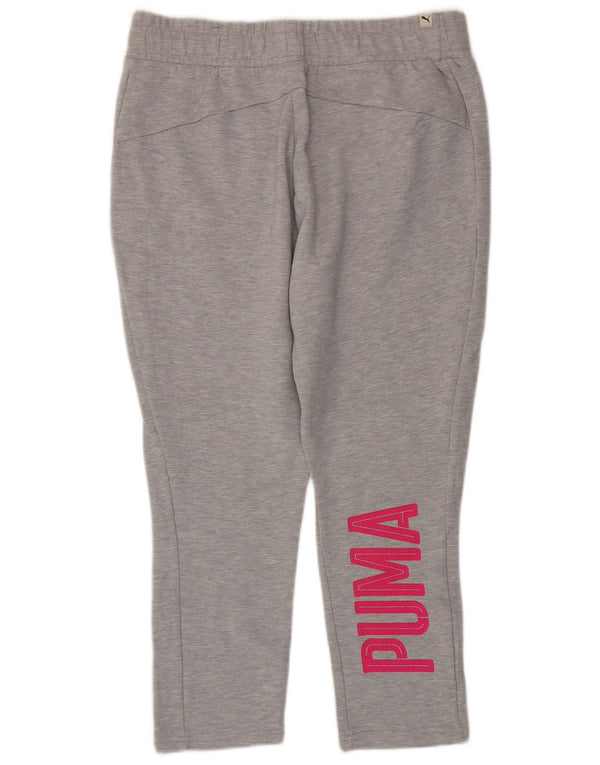 PUMA Damen Graphic Trainingshose UK 14 Large Grau Baumwolle
