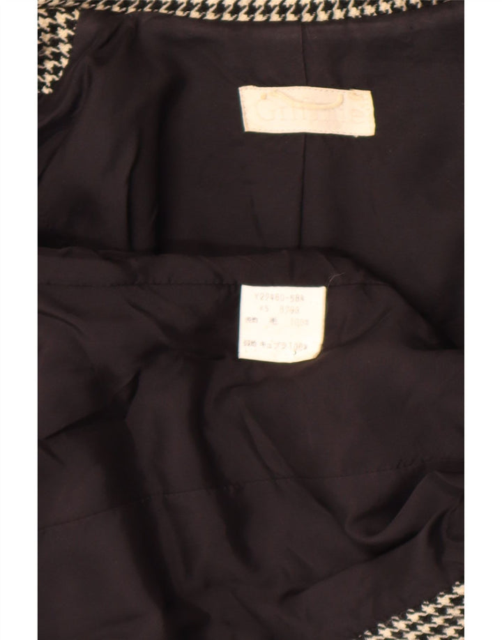 Griffe Damen-Blazer mit 4 Knöpfen, Gr. 10, Größe S, Schwarz, Hahnentrittmuster