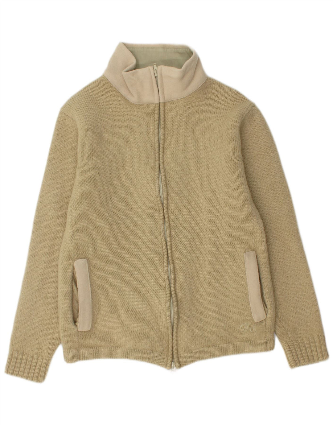 French Connection Damen-Cardigan-Pullover UK 14 Large Beige Wolle