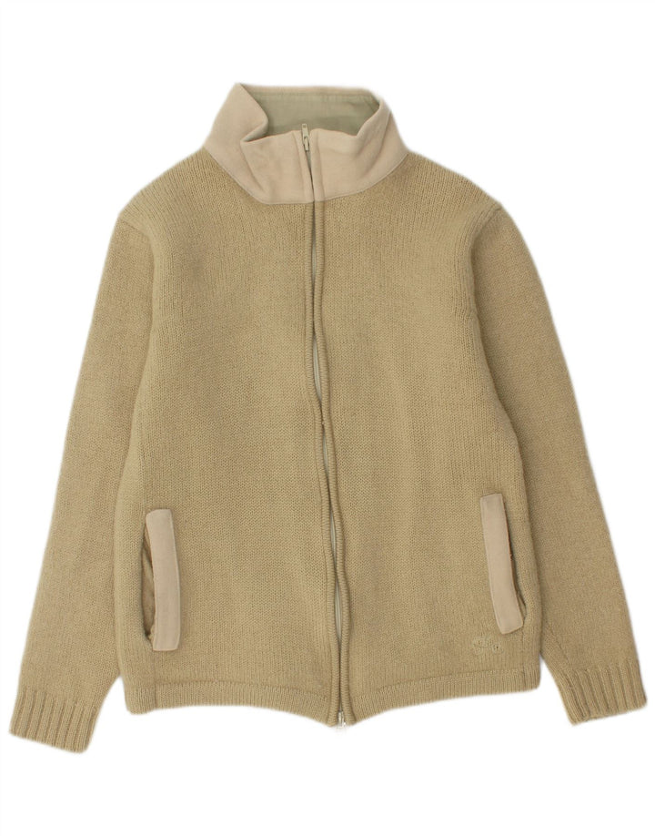 French Connection Damen-Cardigan-Pullover UK 14 Large Beige Wolle