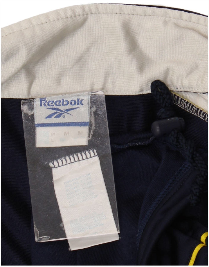 Reebok Herren-Trainingsanzugoberteil mit Grafik, mittleres Marineblau, Farbblock