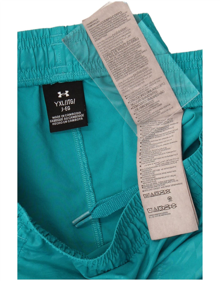 UNDER ARMOUR Sportshorts für Jungen, 13–14 Jahre, XL, türkis, geometrisch