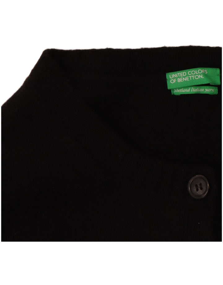 Benetton Damen-Cardigan-Pullover UK 10 Small Schwarz