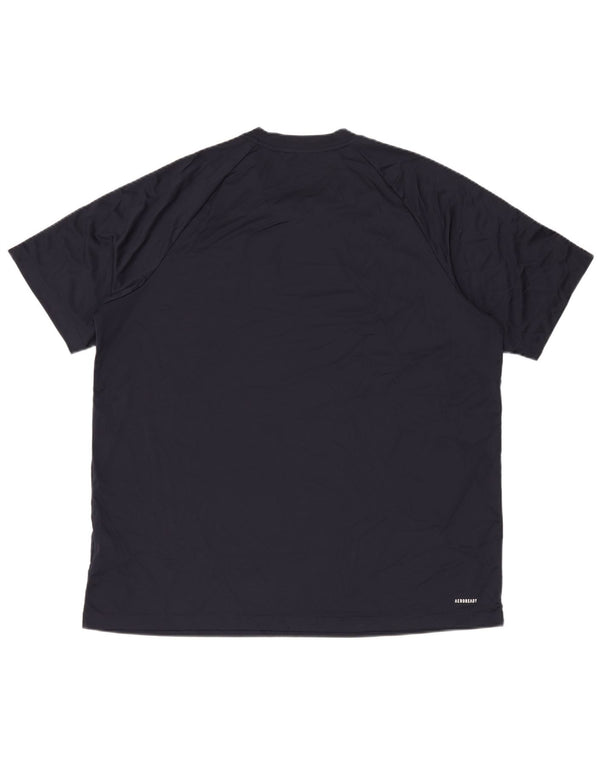 Adidas Herren Aeroready T-Shirt Top 2XL Marineblau Polyester