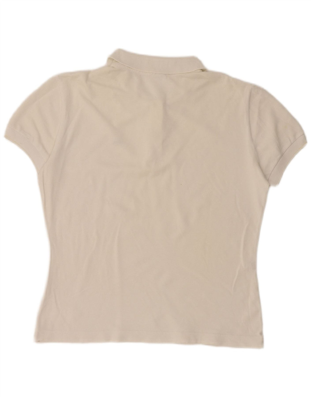 Lacoste Damen Poloshirt Größe 46 XL Weiße Baumwolle