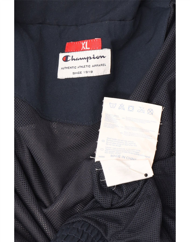Champion Herren-Trainingsanzugoberteil, XL, graues Colourblock-Polyester