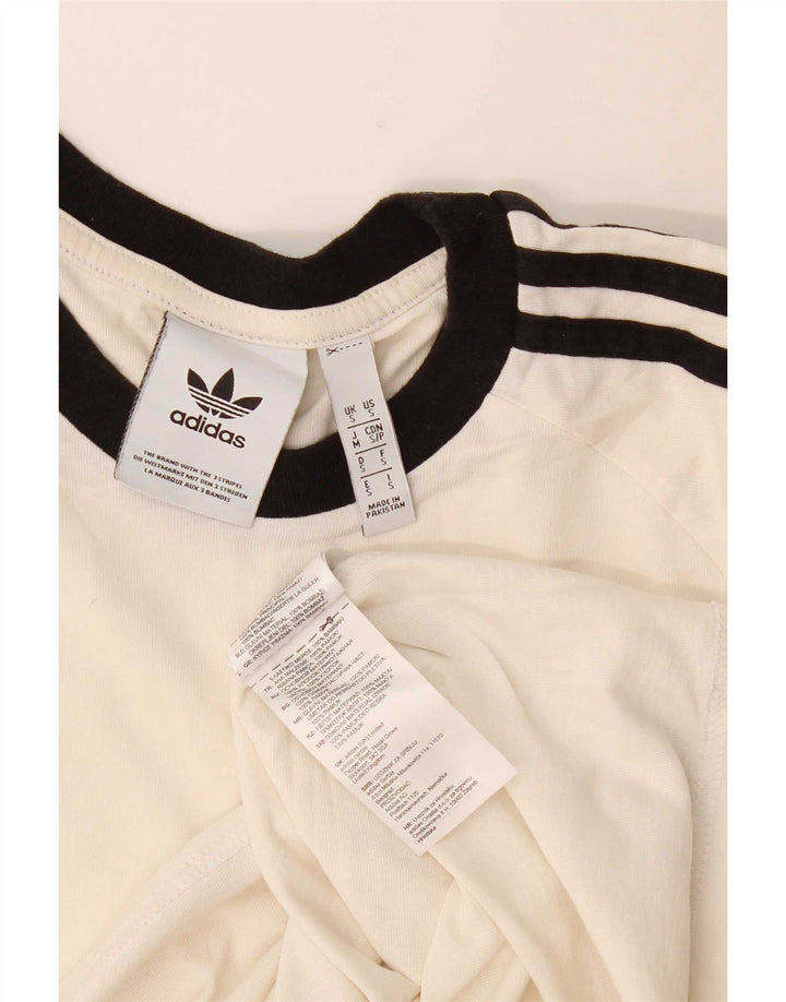 Adidas Herren T-Shirt Top Small Weiß Baumwolle