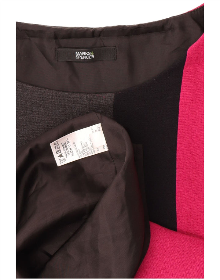 Marks & Spencer Damen Etuikleid UK 10 Small Mehrfarbiger Farbblock