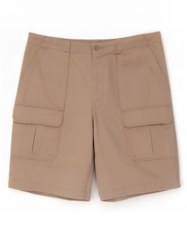 Marks & Spencer Mens St. Michael Cargo Shorts XL W38 Beige Cotton