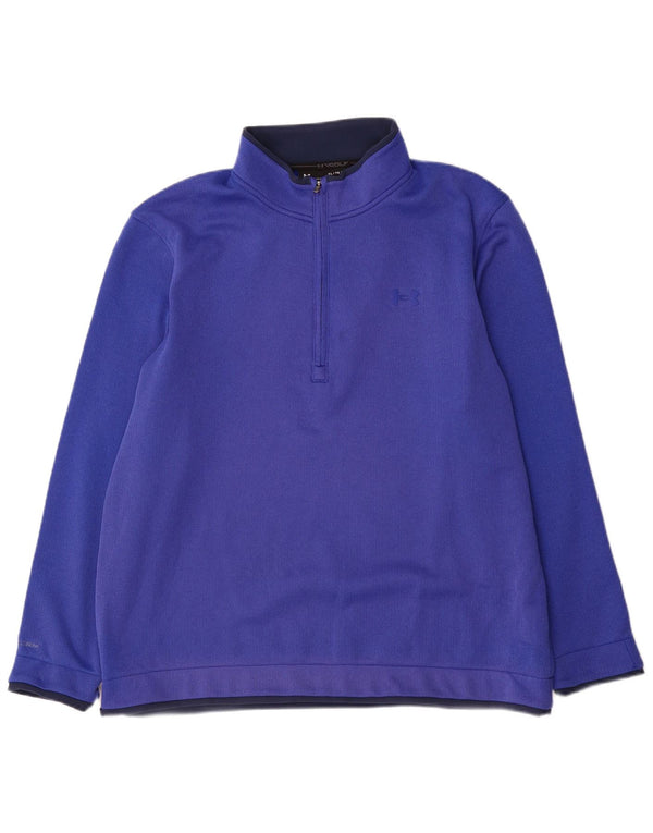 Under Armour Herren-Sweatshirt mit Reißverschluss, XL, blau, Polyester