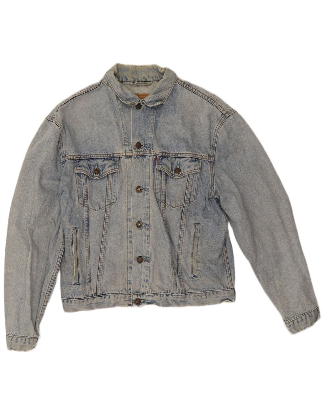 Levi's Herren Jeansjacke UK 38 Mittelblaue Baumwolle