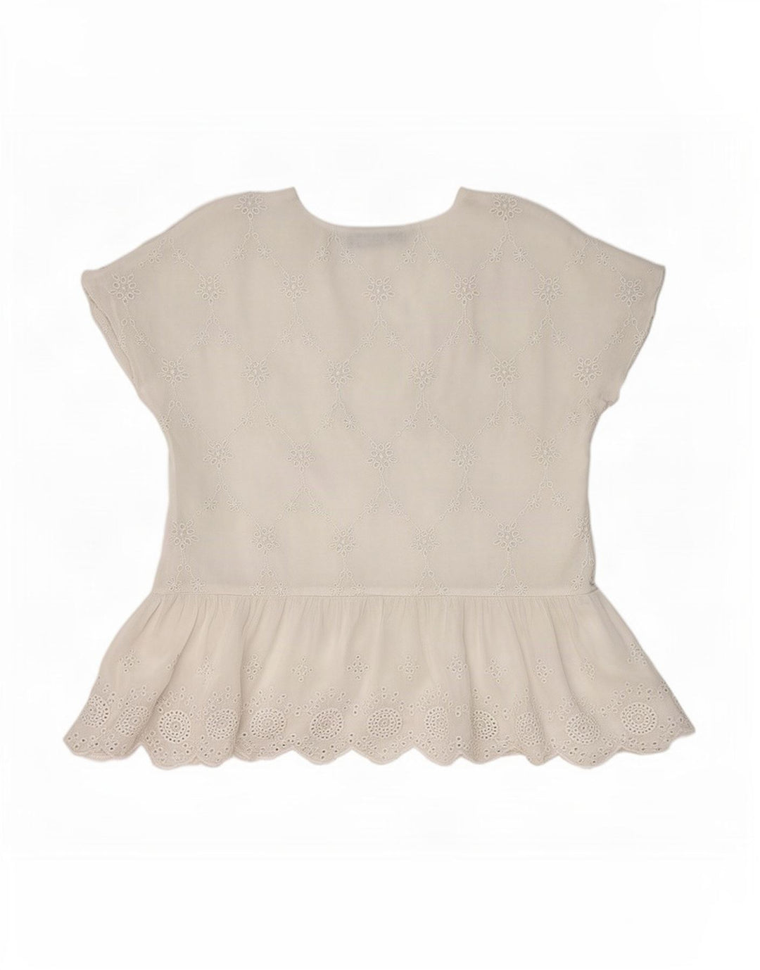 Zara Damen-Blusenoberteil, Gr. 40, Größe S, weiß, geblümt