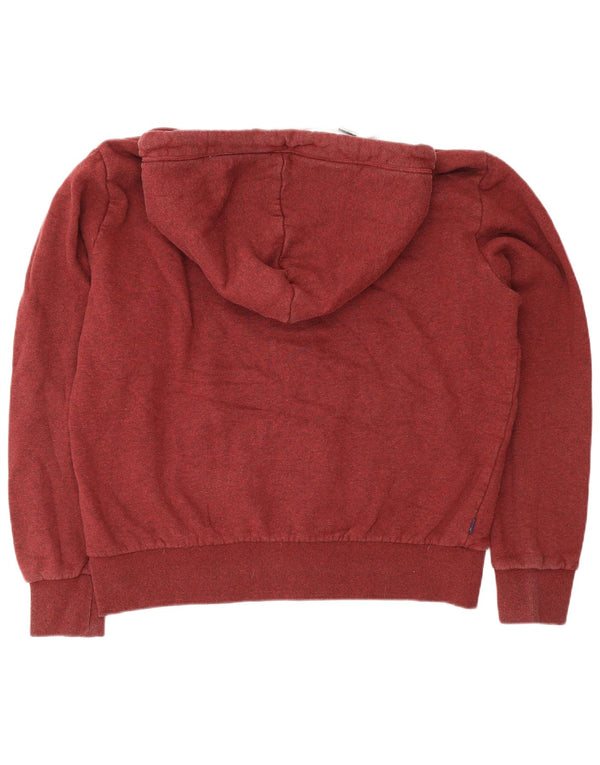 Superdry Herren-Kapuzenpullover mit Reißverschluss, 2XL, Burgunderrot, Baumwolle