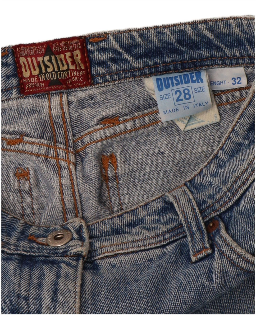 Outsider Damen Tapered Jeans W28 L32 Blaue Baumwolle