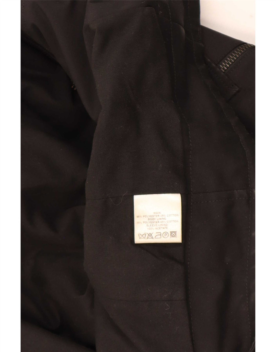 Reiss Herren-Windbreakerjacke mit Kapuze, UK 36, Größe S, Schwarz, Polyester