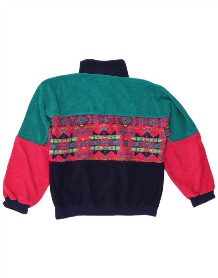 Aesse Herren Polartec Fleece-Pullover mit Reißverschluss, mittelgroß, mehrfarbig, geometrisch