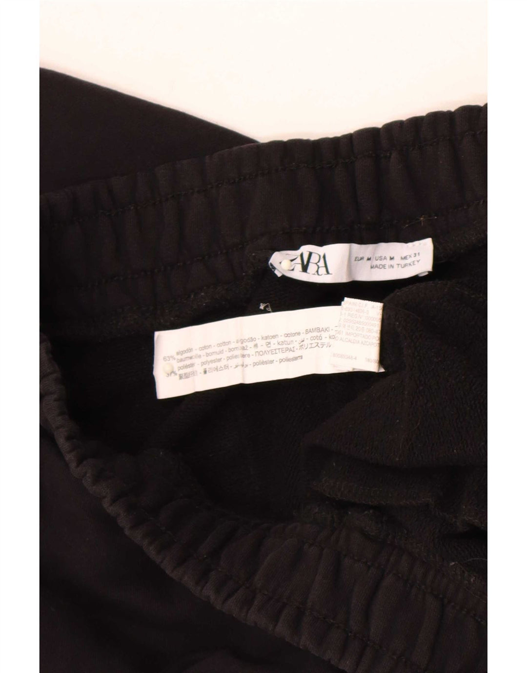 Zara Herren-Trainingshose, Jogginghose, mittelschwarz, Baumwolle