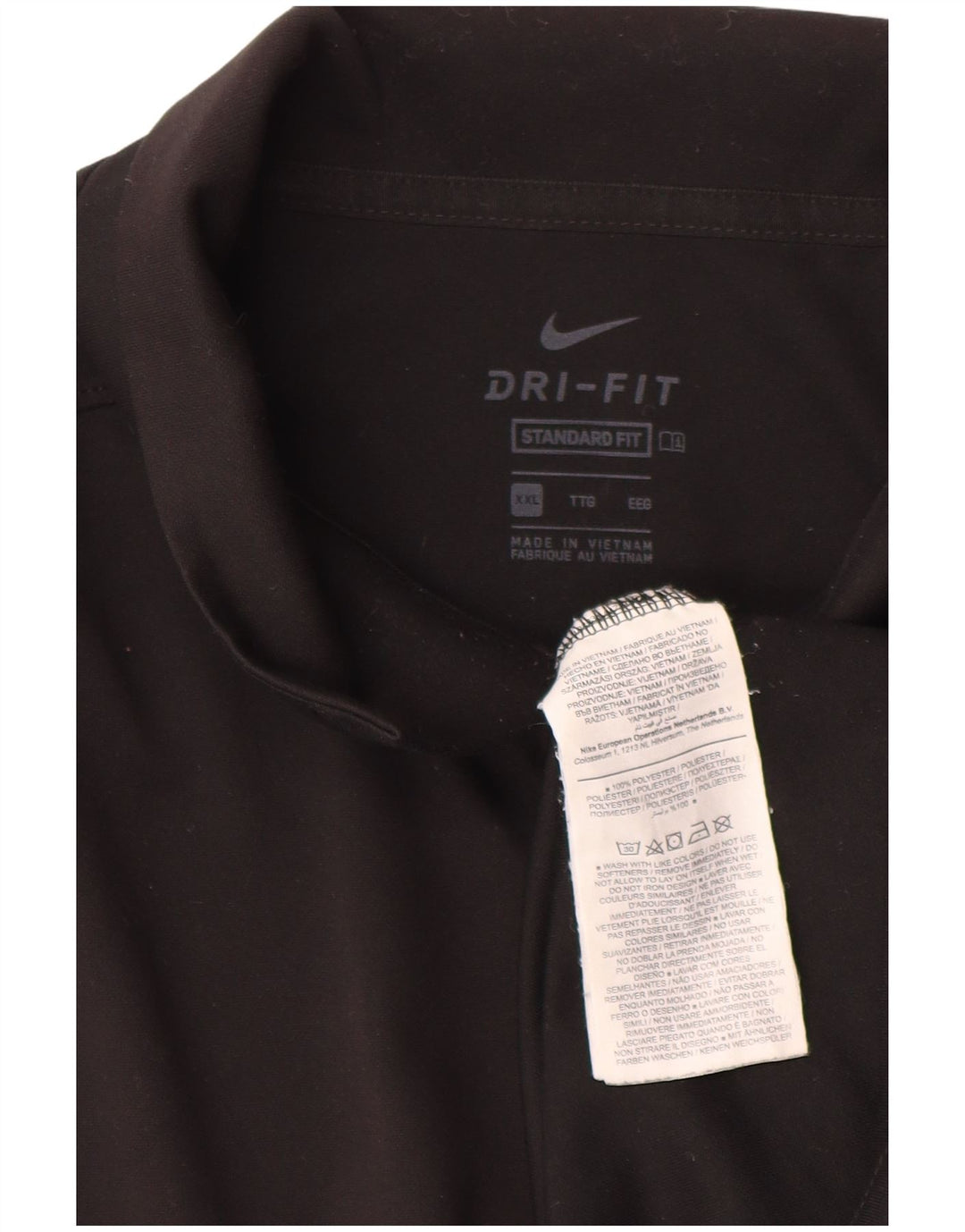 Nike Herren Dri Fit Standard Fit Poloshirt 2XL Schwarz Polyester
