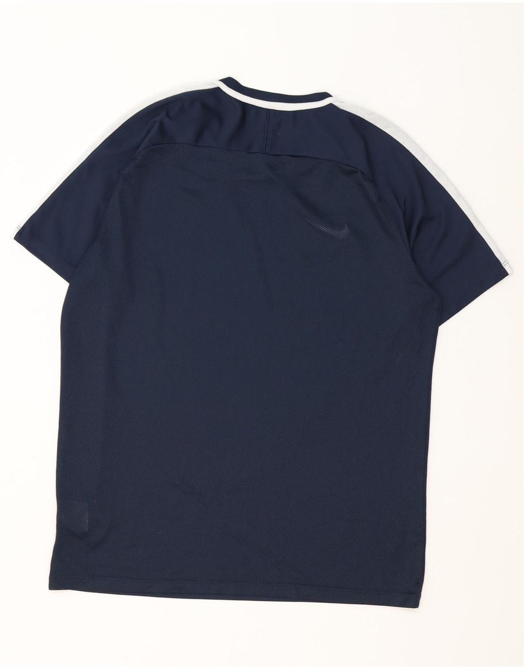Nike Herren Dri Fit T-Shirt-Oberteil, groß, marineblaues Farbblock-Polyester