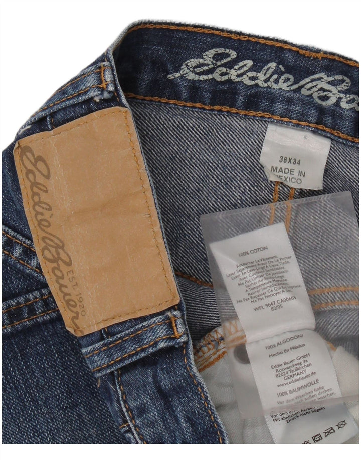 Eddie Bauer Herren Relaxed Fit Straight Jeans W38 L34 Blaue Baumwolle