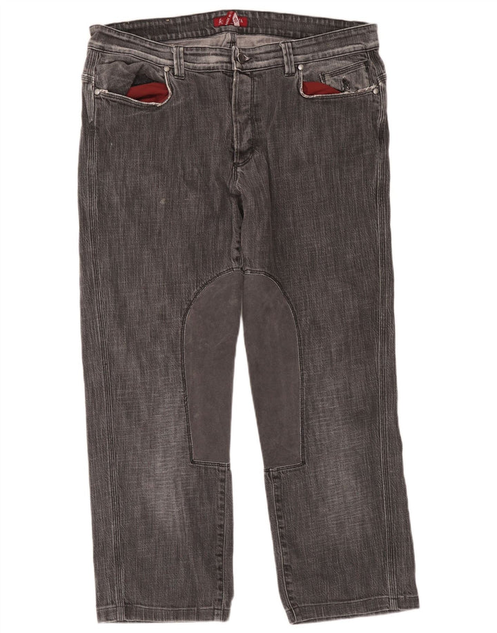 SIVIGLIA Herren-Reit-Crop-Jeans W40 L26 Graues Polyester