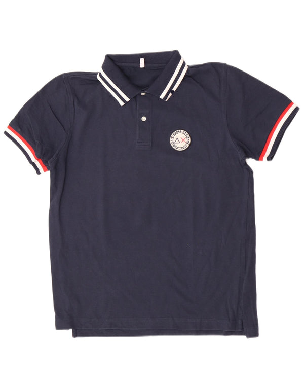 Sun68 Kurzarm-Poloshirt für Jungen, normal, 13–14 Jahre, marineblaue Baumwolle