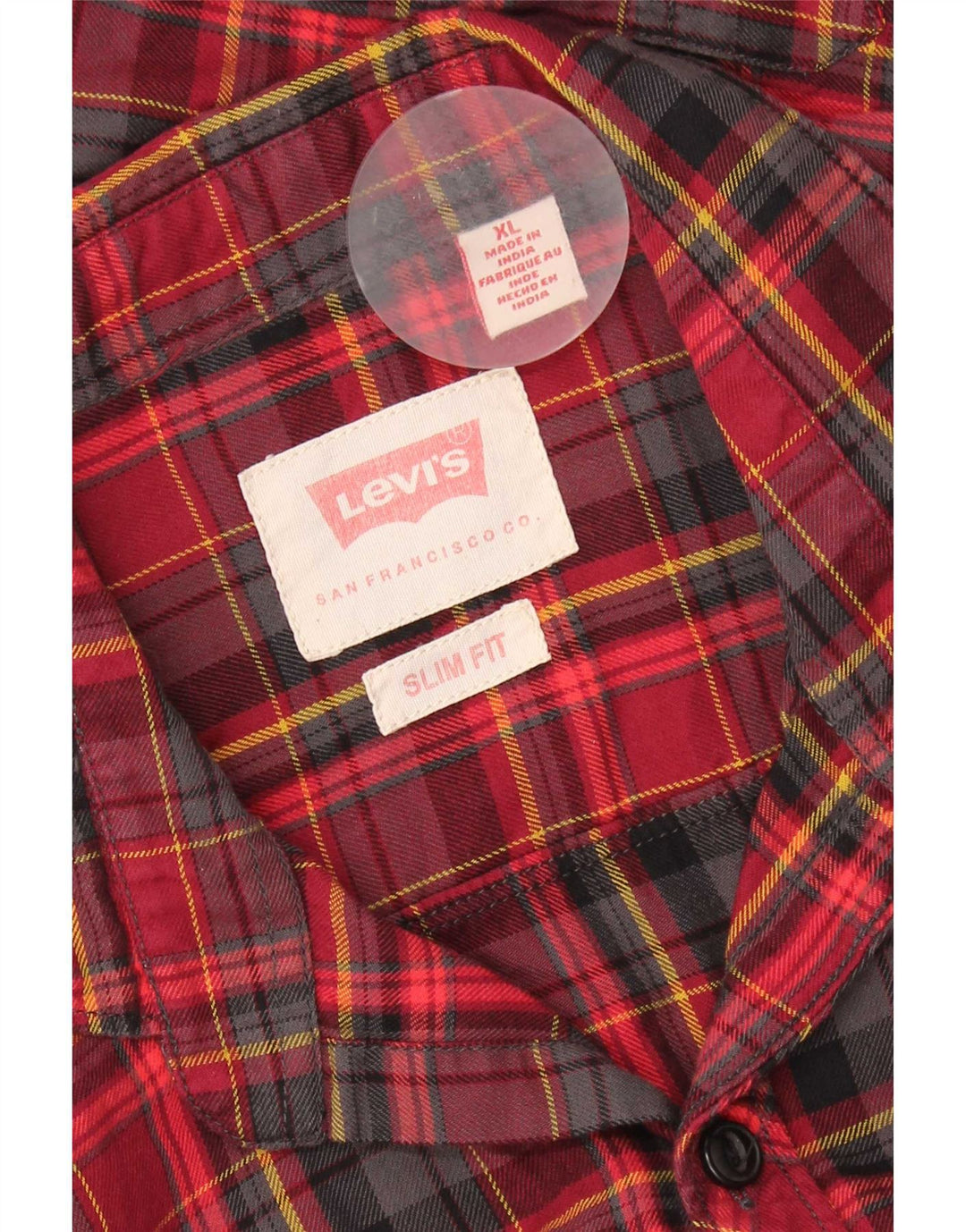 Levi's Herren Slim Fit Flanellhemd XL Rot kariert