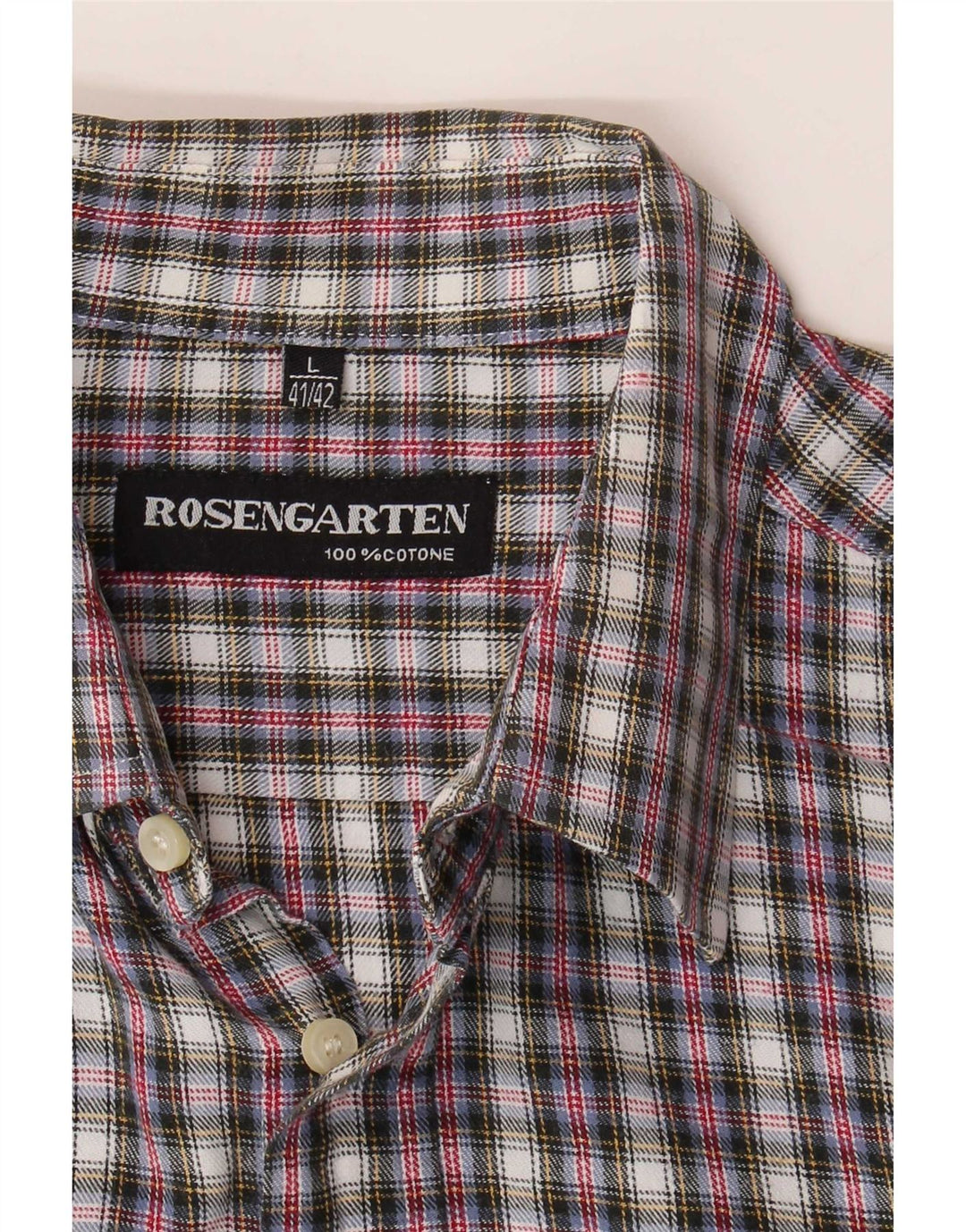 Rosengarten Herren-Flanellhemd, Größe 41/42, groß, mehrfarbig, kariert, Baumwolle