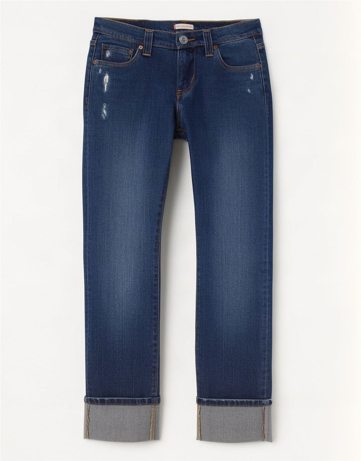 Levi's Damen Distressed Slim Jeans US 5 Medium W30 L26 Blaue Baumwolle