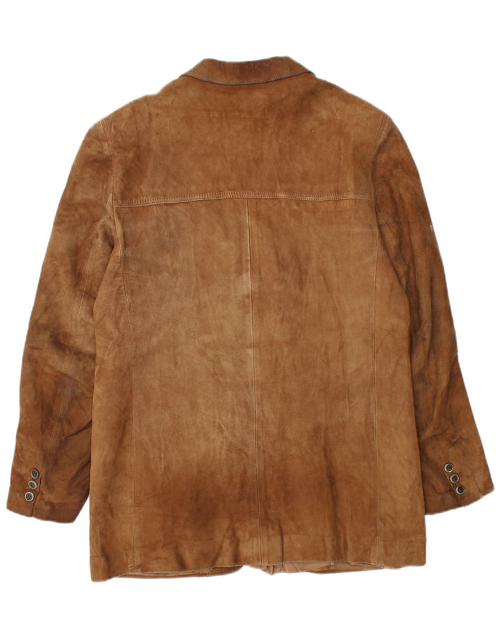 Vintage Herren Wildlederjacke UK 36 Kleines braunes Leder