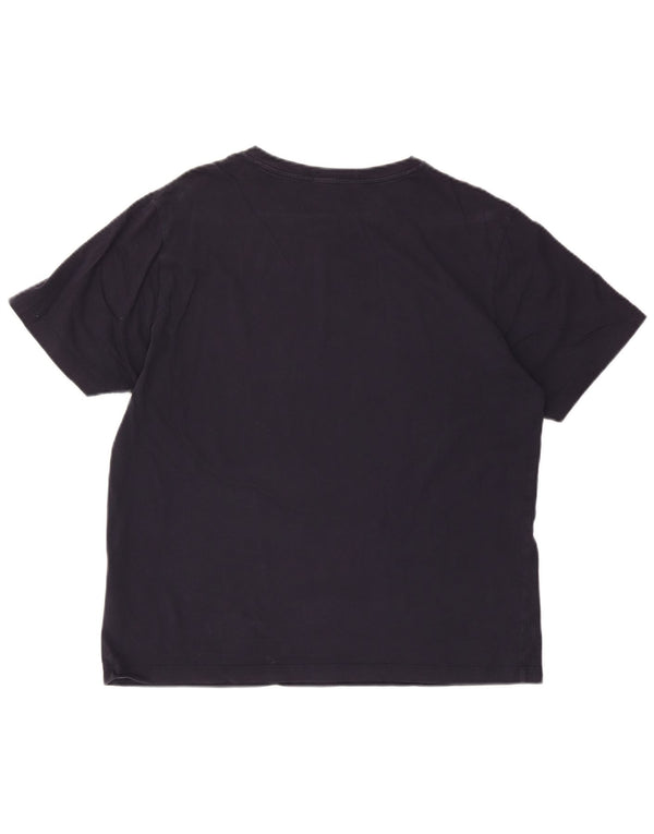 Calvin Klein Jeans Damen Grafik T-Shirt Top UK 18 XL Marineblau Baumwolle