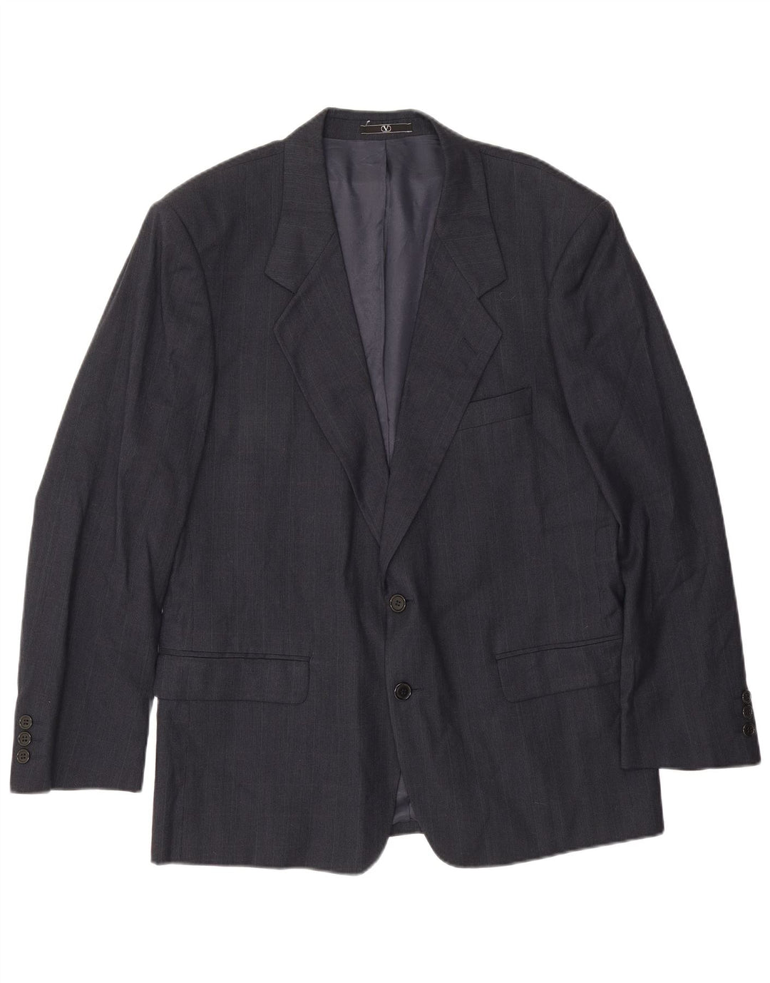 Valentino Herren 2-Knopf-Blazerjacke IT 52 XL Marineblaue Schurwolle