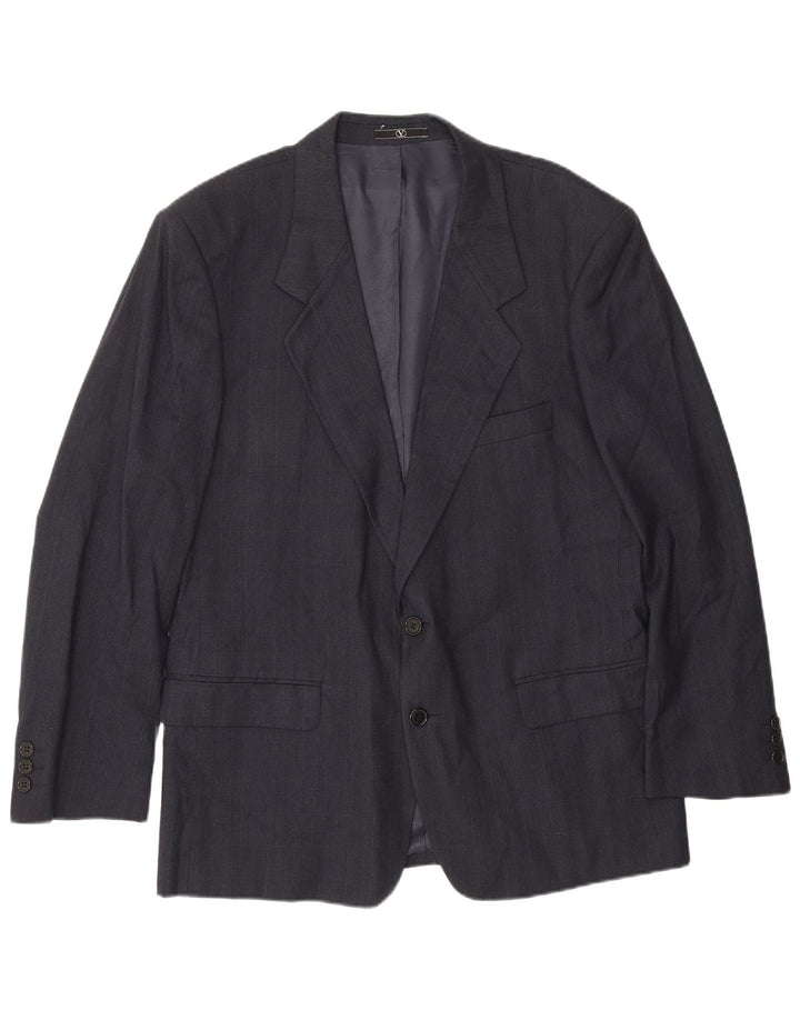 Valentino Herren 2-Knopf-Blazerjacke IT 52 XL Marineblaue Schurwolle